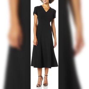 Black Calvin Klein size 2 short sleeve cocktail dress